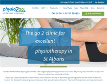 Tablet Screenshot of physio2go.co.uk